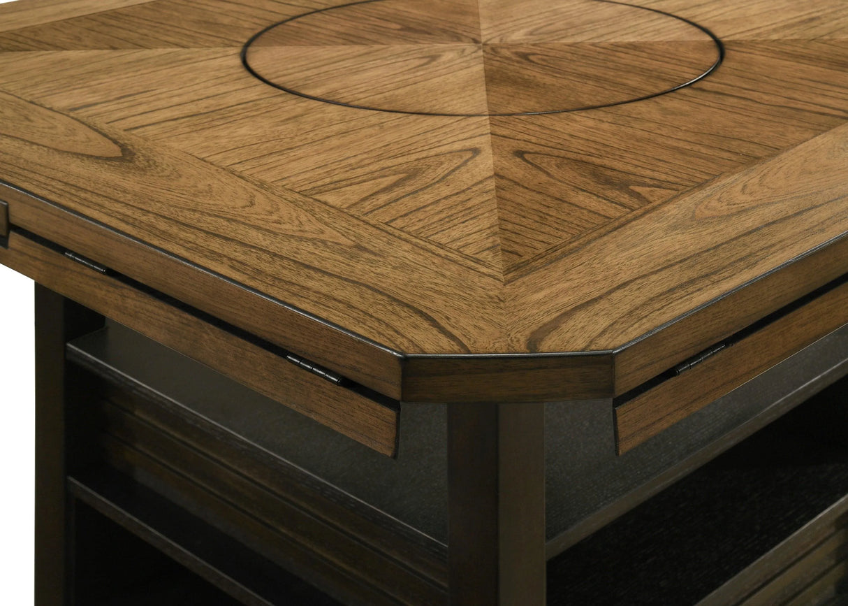 Oakly Brown Round and Square Counter Height Dining Set by Crown Mark at Eve Furniture
