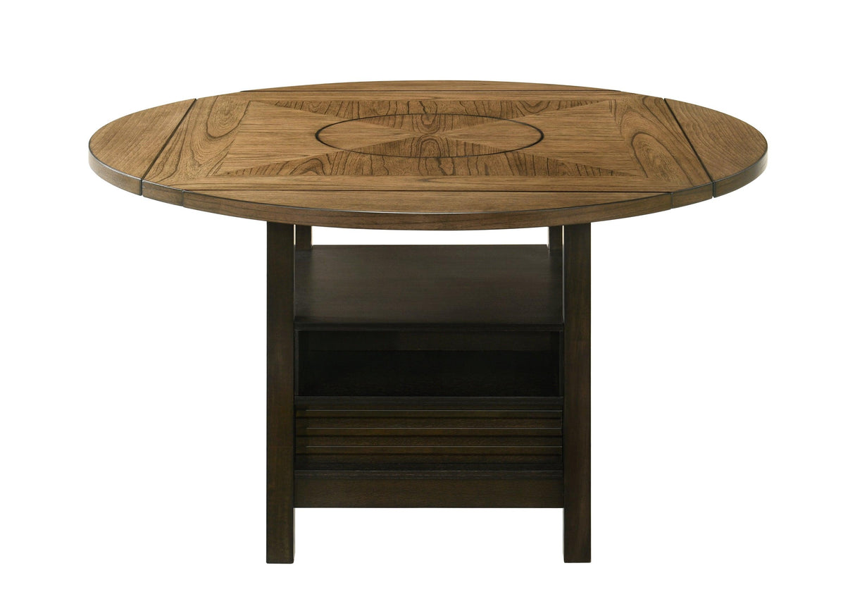 Oakly Brown Round and Square Counter Height Dining Set by Crown Mark at Eve Furniture