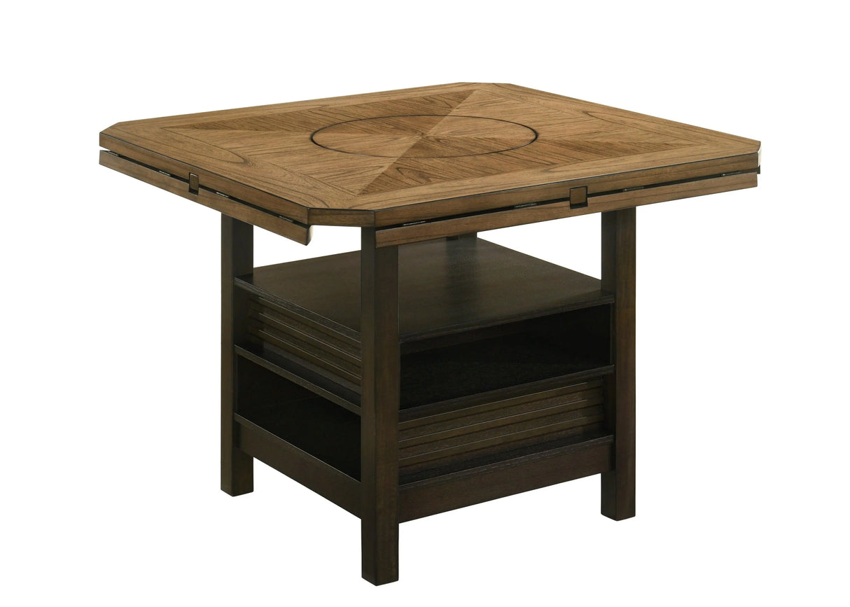 Oakly Brown Round and Square Counter Height Dining Set by Crown Mark at Eve Furniture