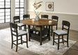 Oakly Brown Round and Square Counter Height Dining Set by Crown Mark at Eve Furniture