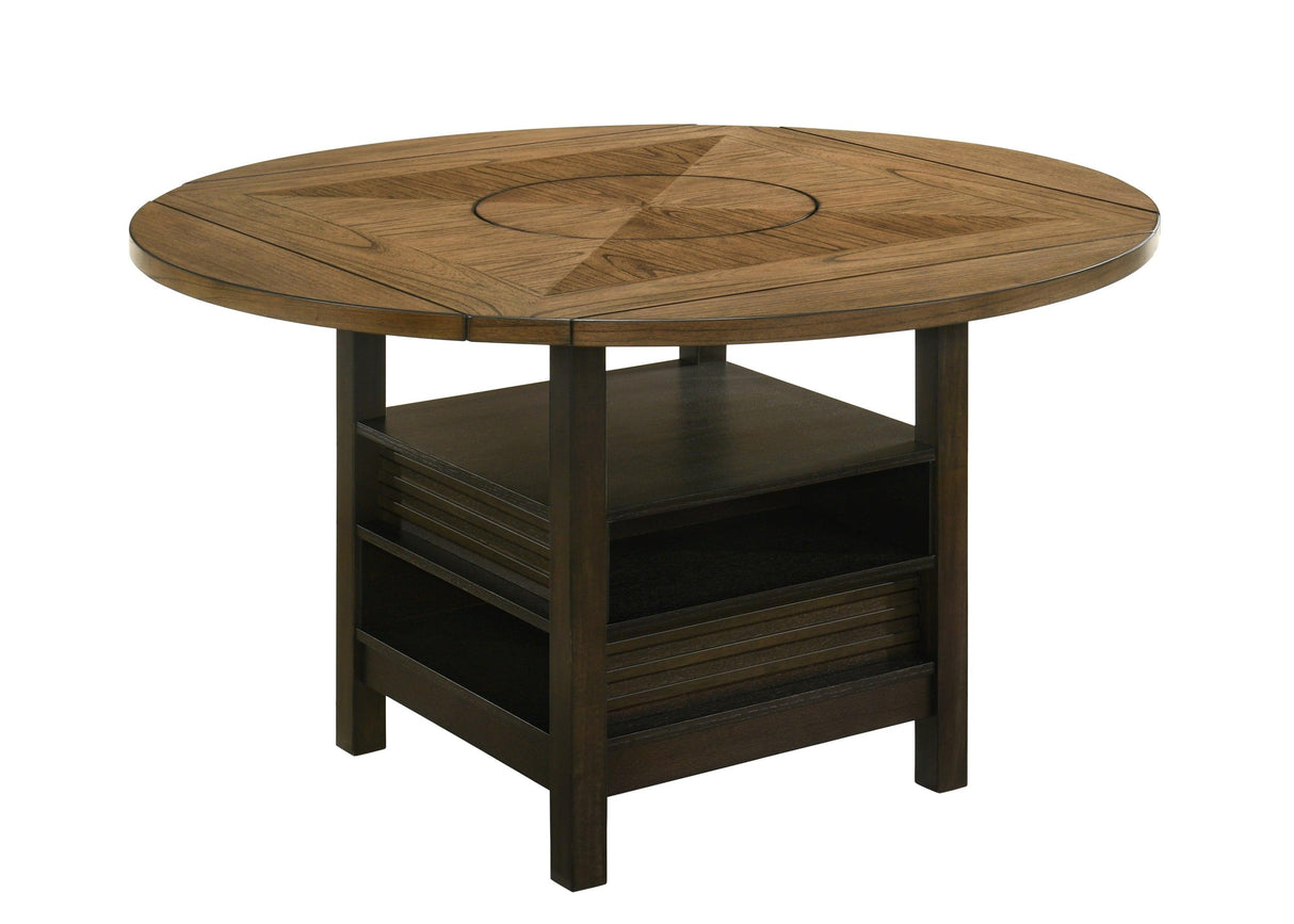 Oakly Brown Round and Square Counter Height Table by Crown Mark at Eve Furniture