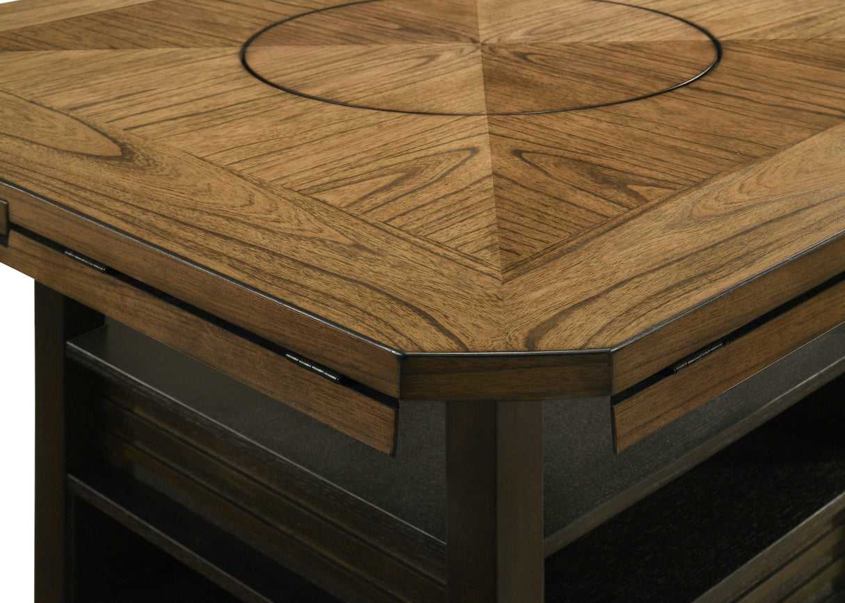 Oakly Brown Round and Square Counter Height Table by Crown Mark at Eve Furniture