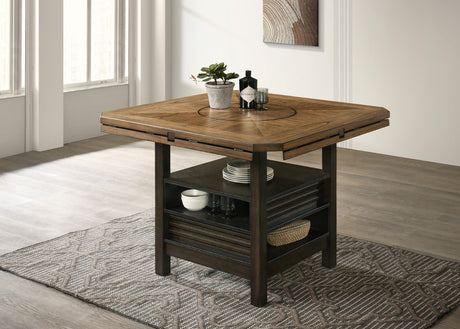 Oakly Brown Round and Square Counter Height Table by Crown Mark at Eve Furniture