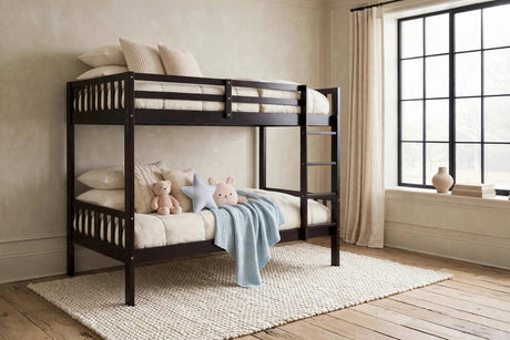 Oaklyn Espresso Twin/Twin Bunk Bed by Happy Homes at Eve Furniture