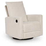 Oaklynn-Manor Canvas Swivel Glider Recliner by Ashley at Eve Furniture