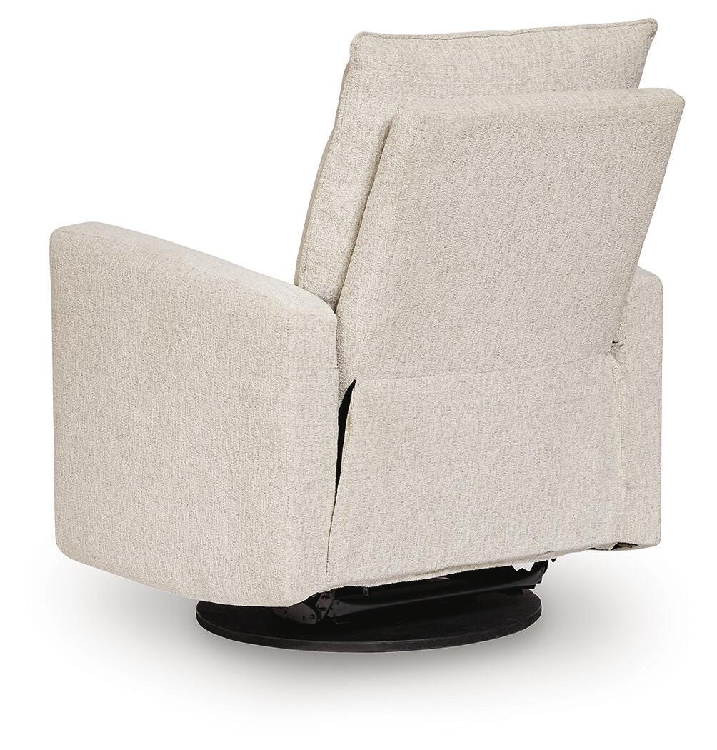 Oaklynn-Manor Canvas Swivel Glider Recliner by Ashley at Eve Furniture