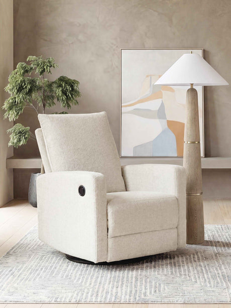 Oaklynn-Manor Canvas Swivel Glider Recliner by Ashley at Eve Furniture