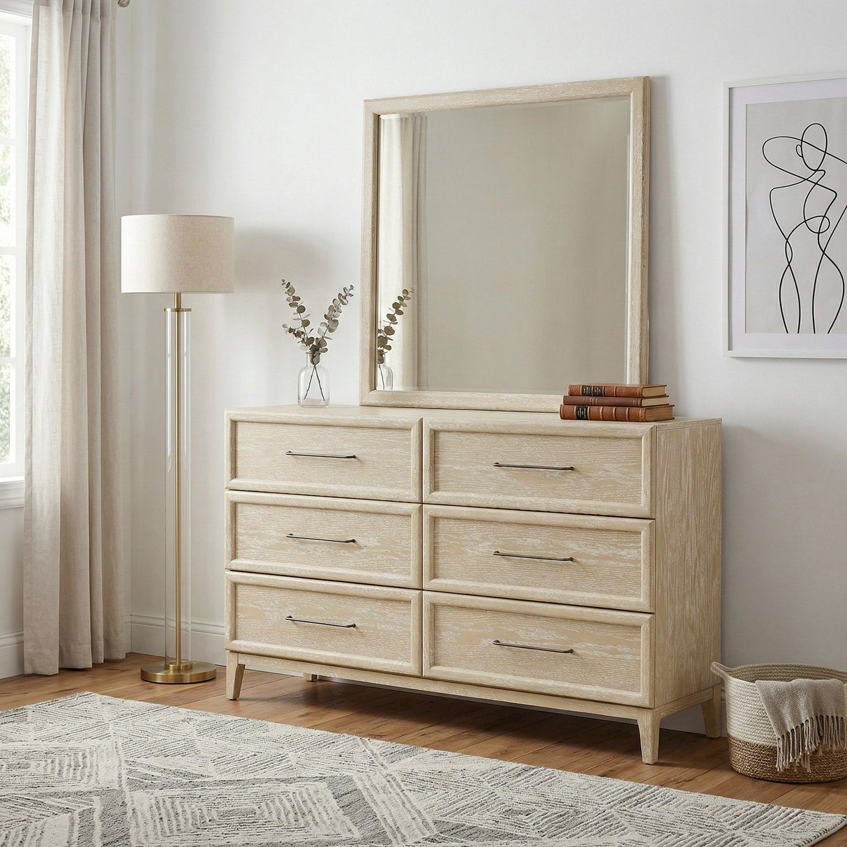 Oakmont Light Brown Mirror by Homelegance at Eve Furniture