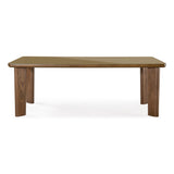 Oani Walnut and Glass 83" Rectangular Dining Table by TOV Furniture at Eve Furniture