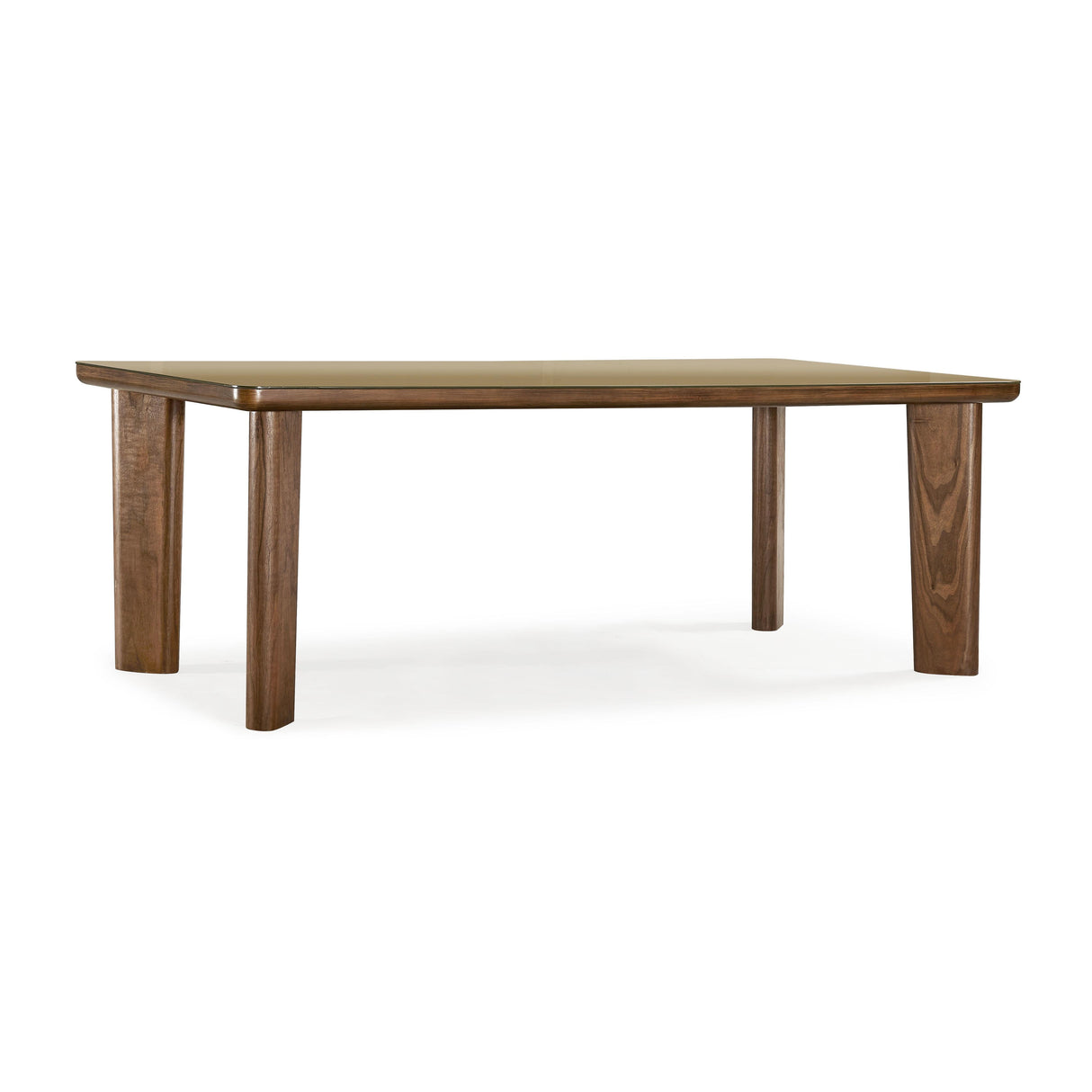 Oani Walnut and Glass 83" Rectangular Dining Table by TOV Furniture at Eve Furniture