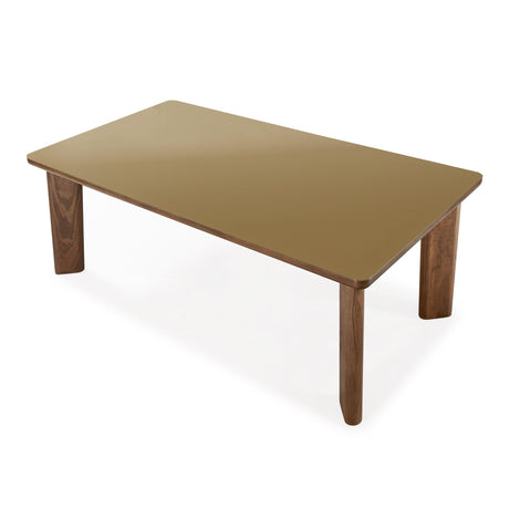 Oani Walnut and Glass 83" Rectangular Dining Table by TOV Furniture at Eve Furniture