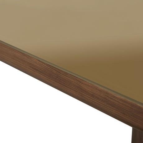 Oani Walnut and Glass 83" Rectangular Dining Table by TOV Furniture at Eve Furniture