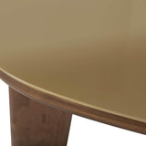 Oani Walnut and Glass Triangular Coffee Table by TOV Furniture at Eve Furniture