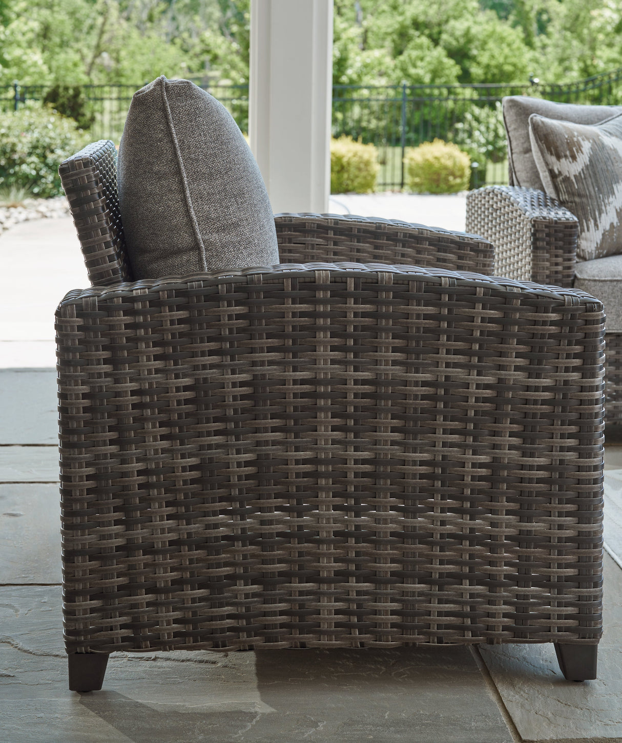 Oasis Court Gray Outdoor Sofa/Chairs/Table Set