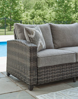 Oasis Court Gray 4-Piece Outdoor Conversation Set by Ashley at Eve Furniture