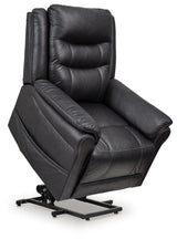 Oatman Carbon Power Lift Recliner by Ashley at Eve Furniture