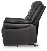 Oatman Carbon Power Lift Recliner by Ashley at Eve Furniture