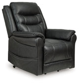 Oatman Carbon Power Lift Recliner by Ashley at Eve Furniture