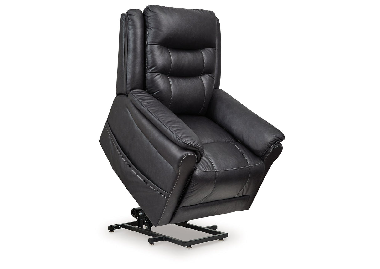 Oatman Carbon Power Lift Recliner by ASHLEY FURNITURE at Eve Furniture