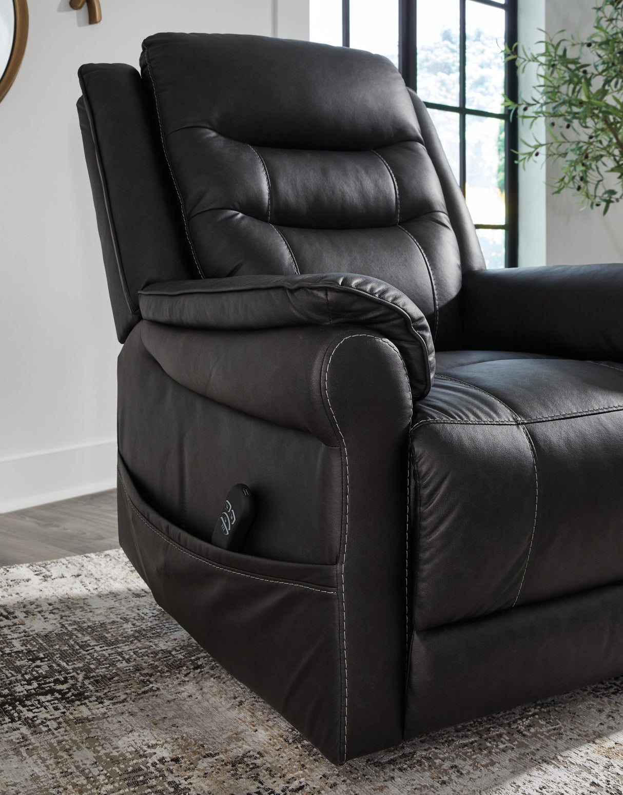 Oatman Carbon Power Lift Recliner by ASHLEY FURNITURE at Eve Furniture