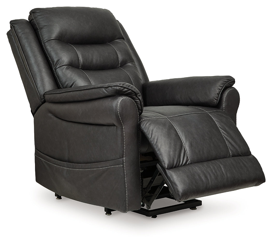 Oatman Carbon Power Lift Recliner by ASHLEY FURNITURE at Eve Furniture