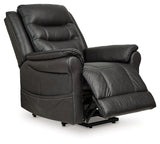 Oatman Carbon Power Lift Recliner by ASHLEY FURNITURE at Eve Furniture