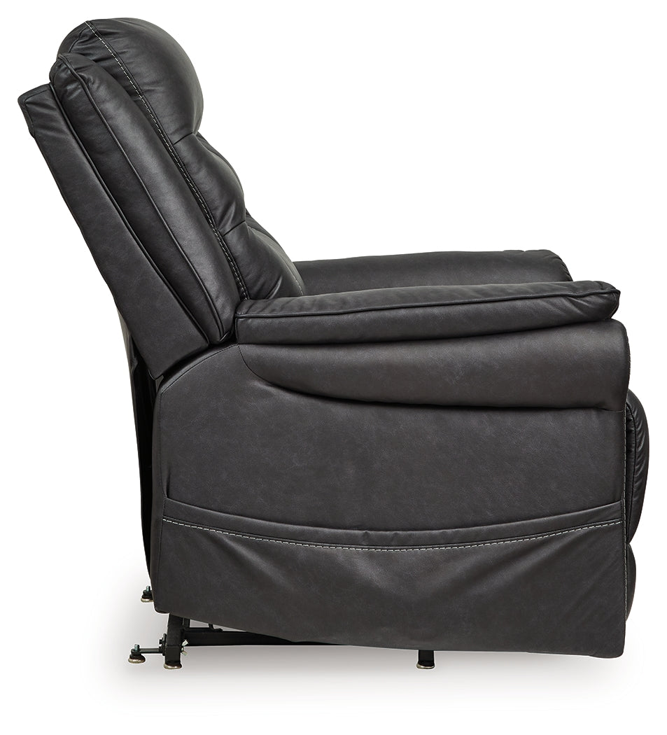 Oatman Carbon Power Lift Recliner by ASHLEY FURNITURE at Eve Furniture