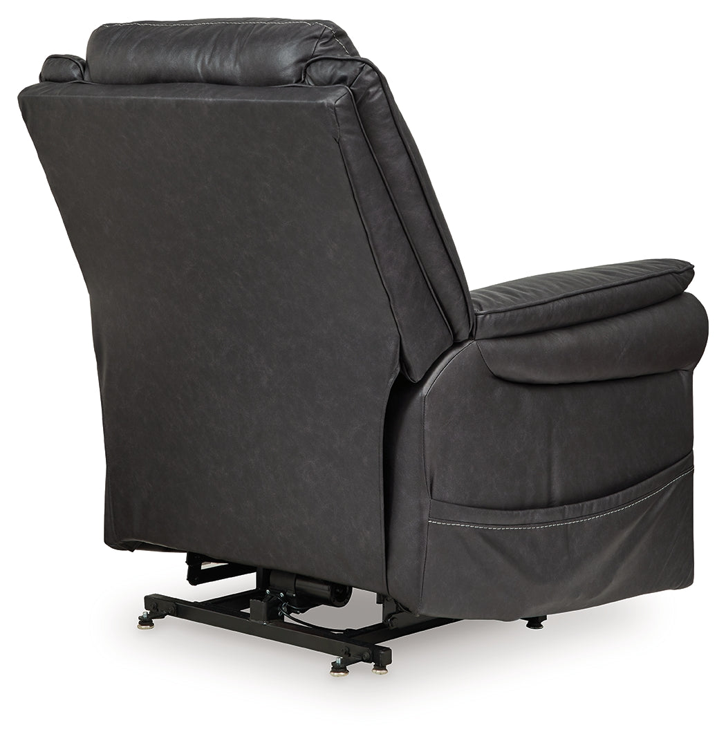 Oatman Carbon Power Lift Recliner by ASHLEY FURNITURE at Eve Furniture