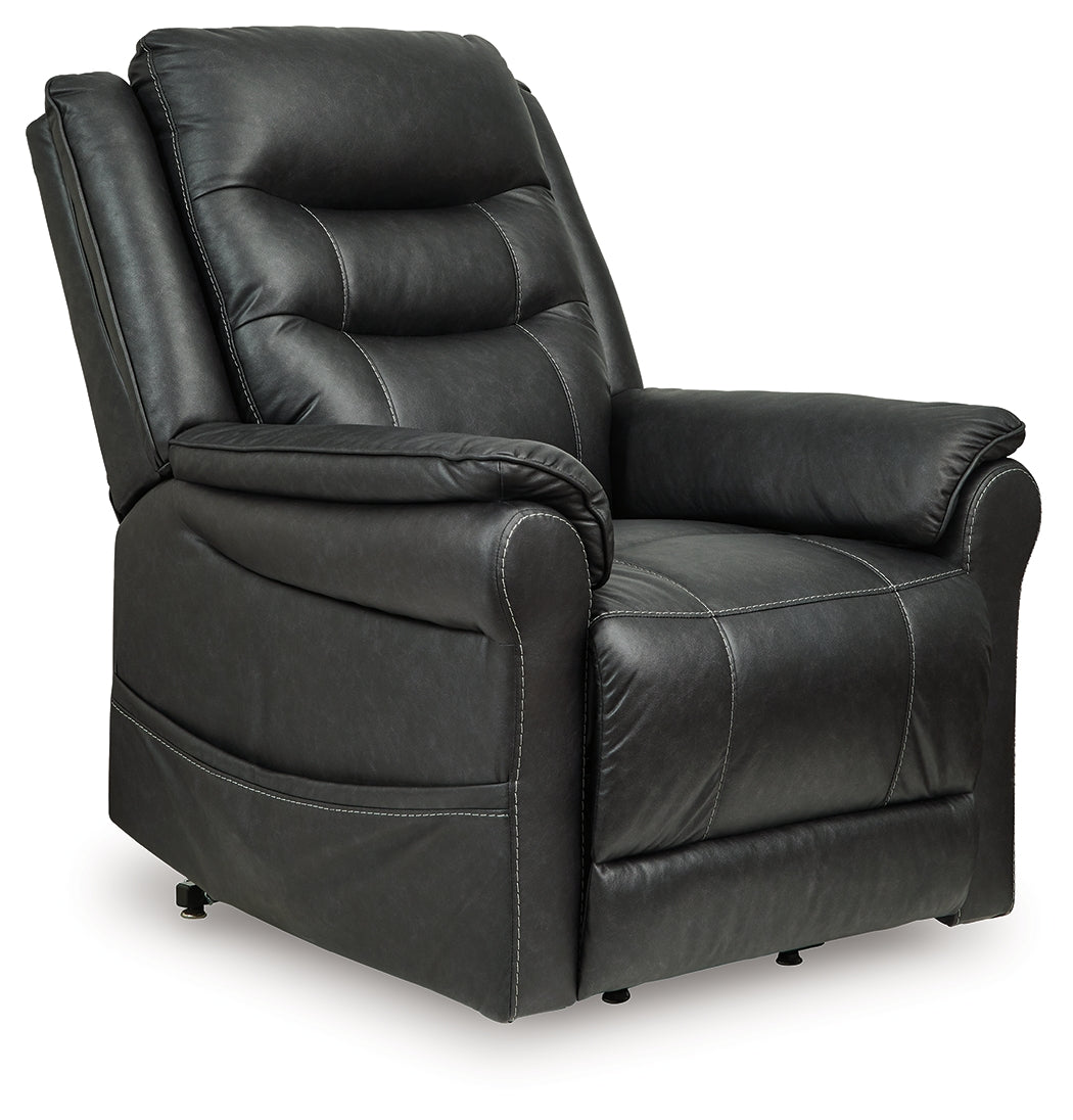 Oatman Carbon Power Lift Recliner by ASHLEY FURNITURE at Eve Furniture