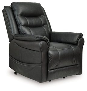 Oatman Carbon Power Lift Recliner by ASHLEY FURNITURE at Eve Furniture