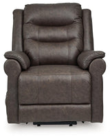 Oatman Umber Power Lift Recliner by Ashley at Eve Furniture