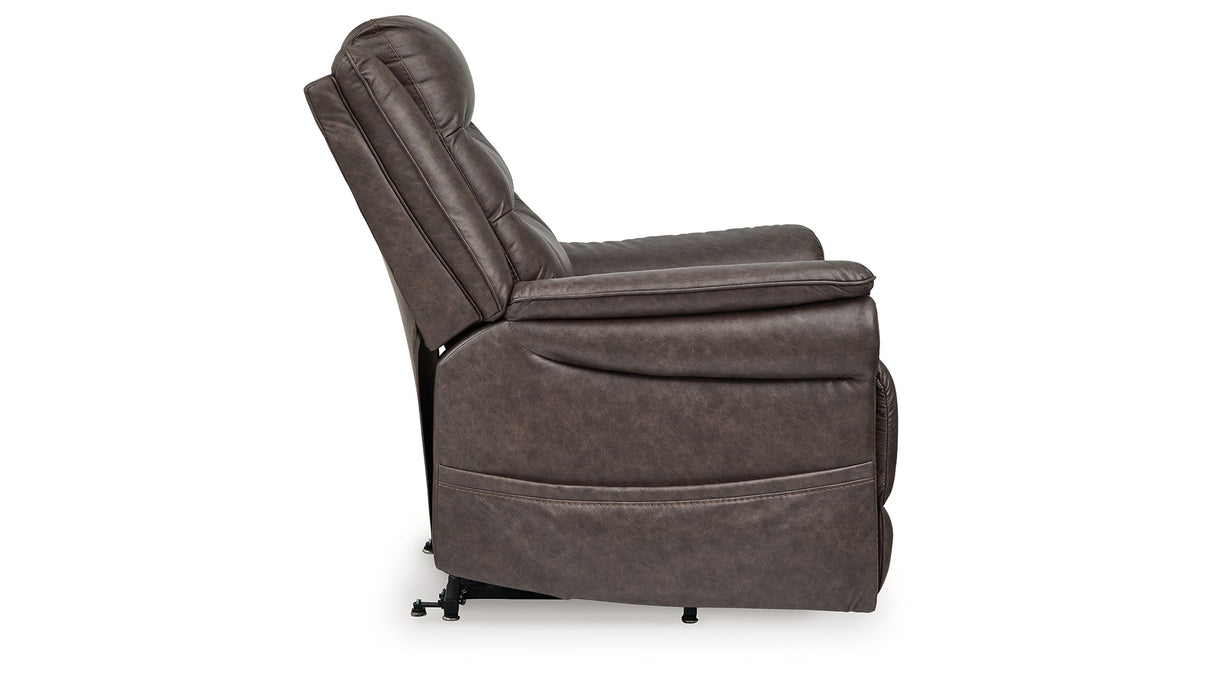 Oatman Umber Power Lift Recliner by ASHLEY FURNITURE at Eve Furniture