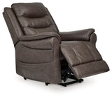 Oatman Umber Power Lift Recliner by ASHLEY FURNITURE at Eve Furniture