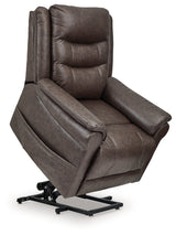 Oatman Umber Power Lift Recliner by ASHLEY FURNITURE at Eve Furniture