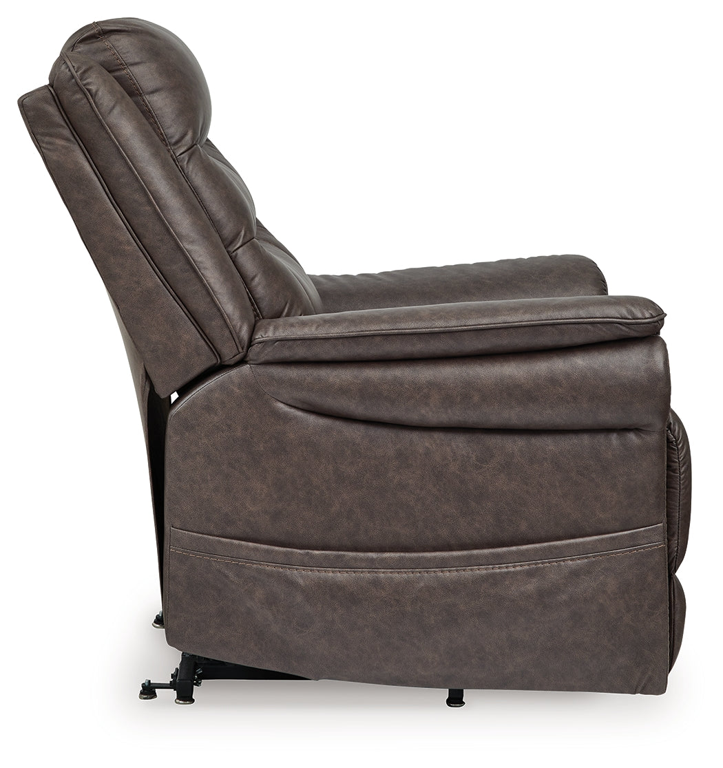 Oatman Umber Power Lift Recliner by ASHLEY FURNITURE at Eve Furniture