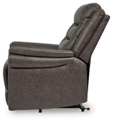 Oatman Umber Power Lift Recliner by ASHLEY FURNITURE at Eve Furniture
