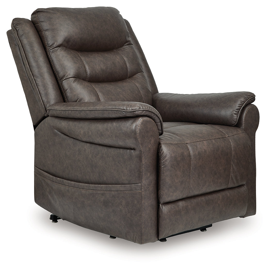 Oatman Umber Power Lift Recliner by ASHLEY FURNITURE at Eve Furniture