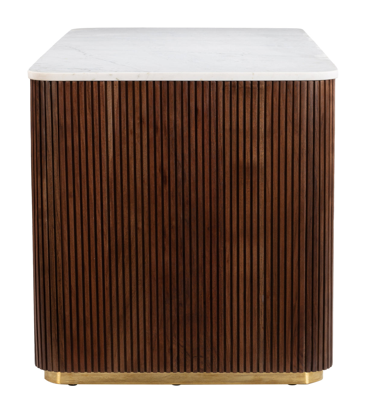 Obeah White & Walnut Desk by Zuomod at Eve Furniture
