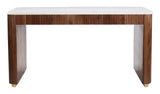 Obeah White & Walnut Desk by Zuomod at Eve Furniture