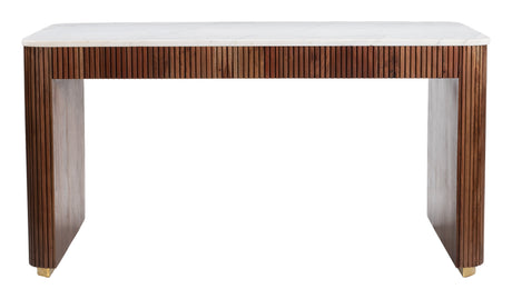 Obeah White & Walnut Desk by Zuomod at Eve Furniture