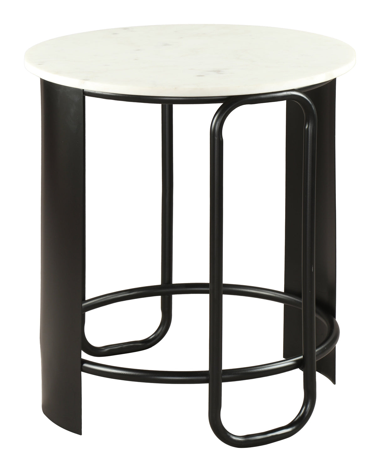 Obel White & Black Side Table by Zuomod at Eve Furniture