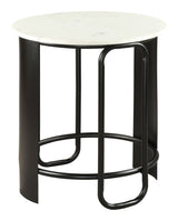 Obel White & Black Side Table by Zuomod at Eve Furniture