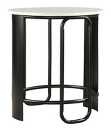 Obel White & Black Side Table by Zuomod at Eve Furniture