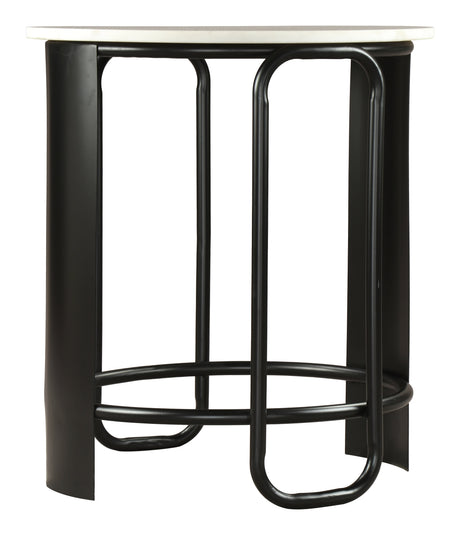 Obel White & Black Side Table by Zuomod at Eve Furniture