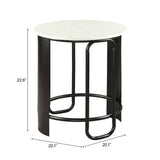Obel White & Black Side Table by Zuomod at Eve Furniture