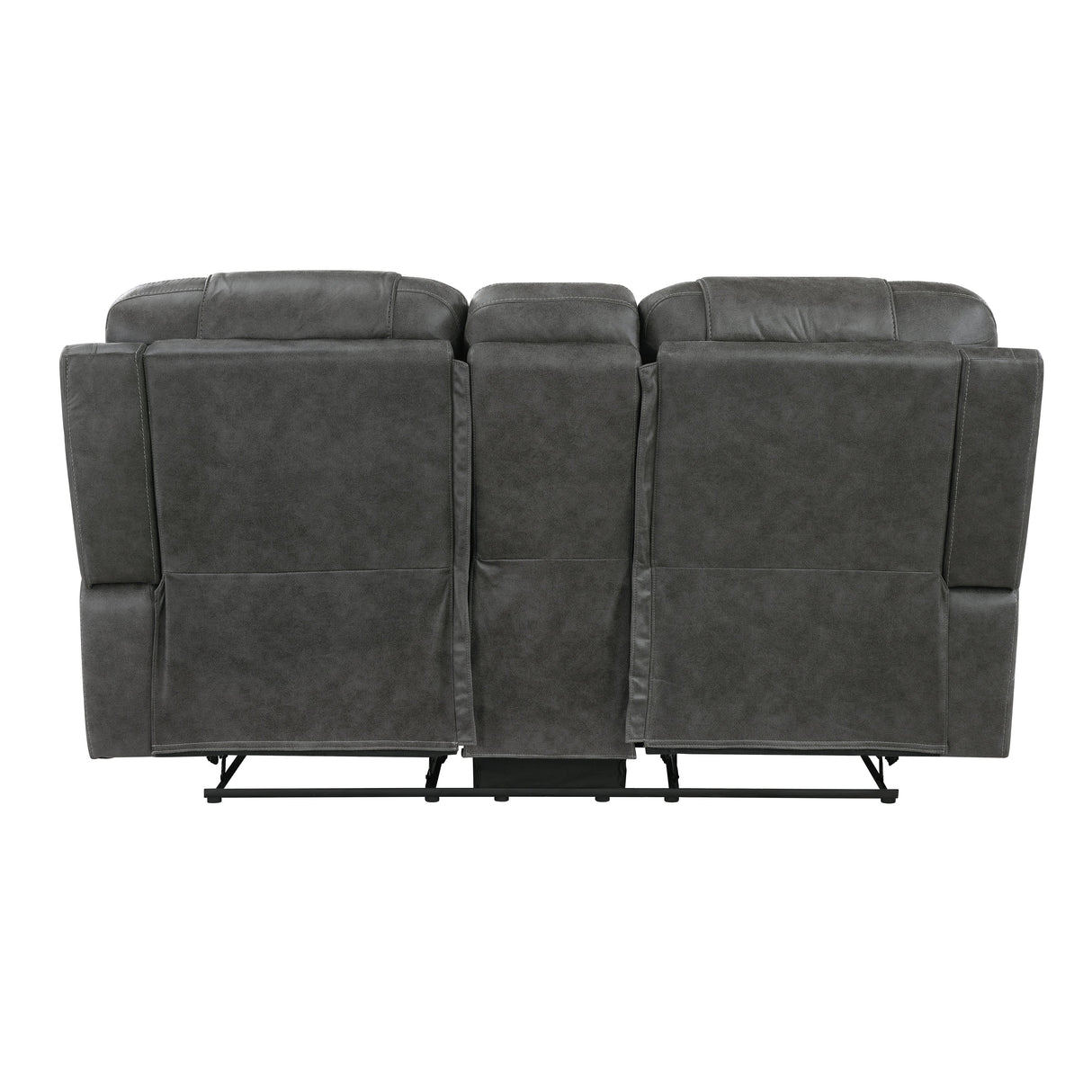 Oberon Dark Gray Double Reclining Living Room Set by Homelegance at Eve Furniture