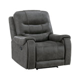 Oberon Dark Gray Double Reclining Living Room Set by Homelegance at Eve Furniture