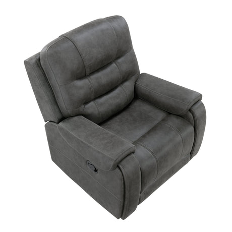 Oberon Dark Gray Double Reclining Living Room Set by Homelegance at Eve Furniture