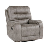 Oberon Grayish Brown Double Reclining Living Room Set by Homelegance at Eve Furniture