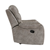 Oberon Grayish Brown Double Reclining Living Room Set by Homelegance at Eve Furniture